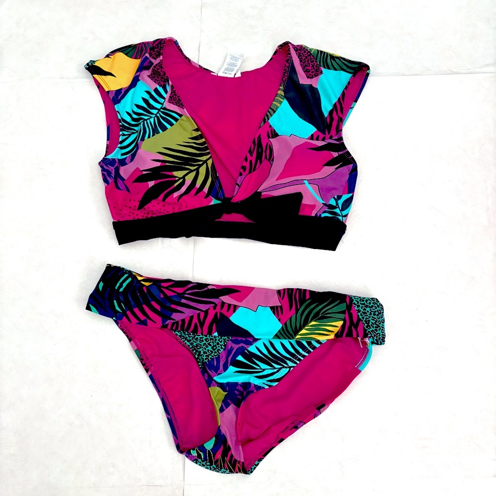 Bleu Rod Beattie Jungle Two Piece Swimsuit Size 12